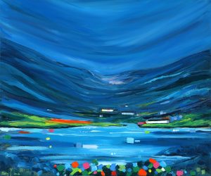 Contemporary landscape remembered of Ogwen Valley by Anglesey artist Deborah Kempton
