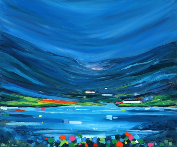 Contemporary landscape remembered of Ogwen Valley by Anglesey artist Deborah Kempton