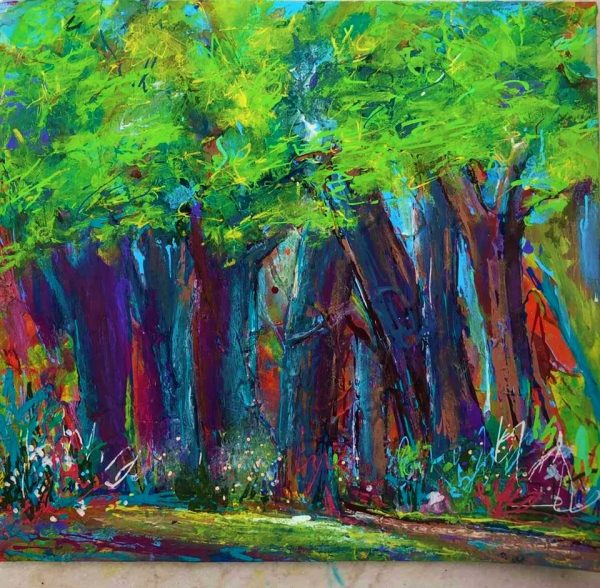 Contemporary landscape painting by Anglesey artist deborahkempton.co.uk
