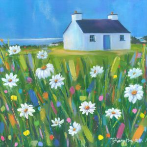 Contemporary landscape at Tyn Towyn cottage by Anglesey artist deborahkempton.co.uk