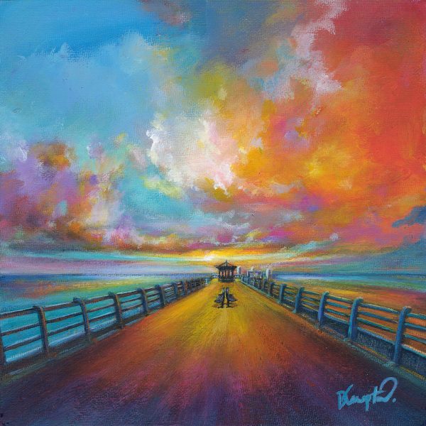 Beaumaris pier by Anglesey artist Deborah Kempton