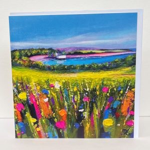 contemporary art card of penrhos nature reserve by anglesey artist deborah kempton