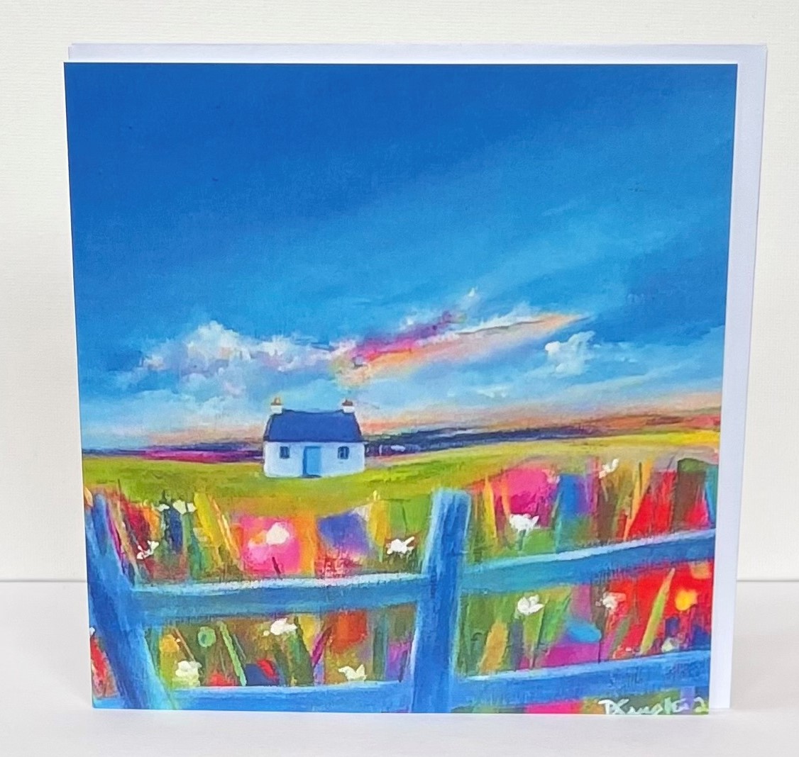 art card of Y Bwthyn Bach ( the little cottage ) by anglesey artist deborah kempton
