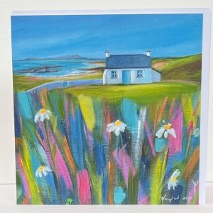 tyn towyn cottage greeting card by contemporary anglesey artist www.deborahkempton.co.uk