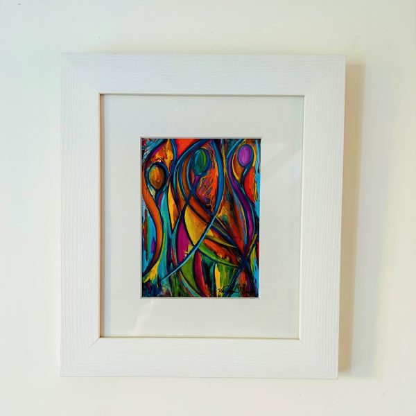 framed original of pure joy a contemporary figurative painting by www.deborahkempton.co.uk