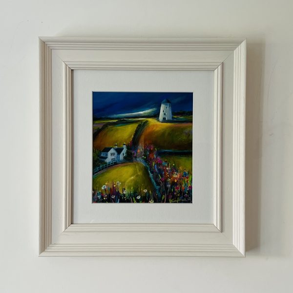 framed landscape of evening light by the old mill llangoed beaumaris anglesey by www.deborahkempton.co.uk