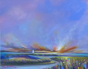 original painting of Twr Bach, Llanddwyn Island by contemporary anglesey artist deborahkempton.co.uk