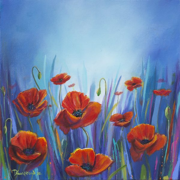 print taken from the original painting Hope- Field Of Poppies by contemporary anglesey artist www.deborahkempton.co.uk