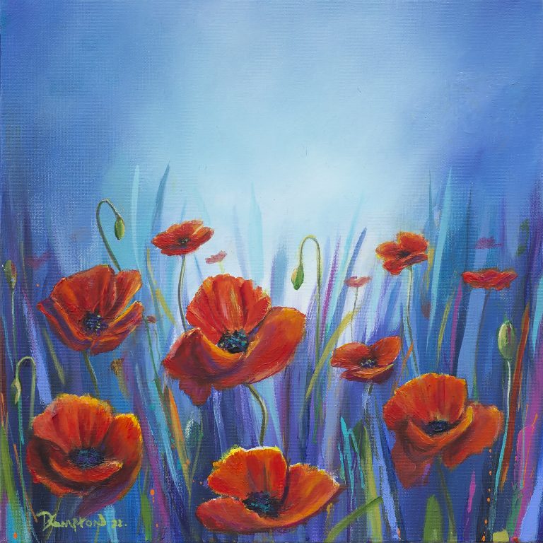print taken from the original painting Hope- Field Of Poppies by contemporary anglesey artist www.deborahkempton.co.uk