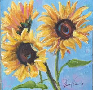 Sunflowers - A dance on the breeze