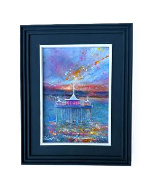 Starry night over Bangor Pier